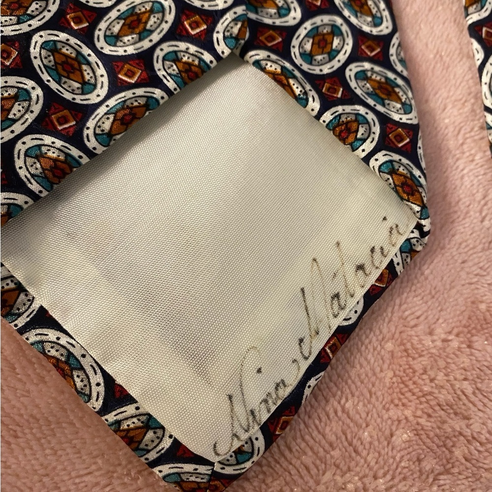 Nina Multicolor Geometric Pattern Tie - image 7